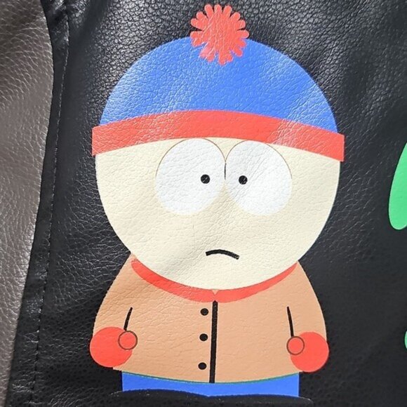 South Park x Members Only Black Bomber Varsity Jacket Size Large New - Picture 5 of 15